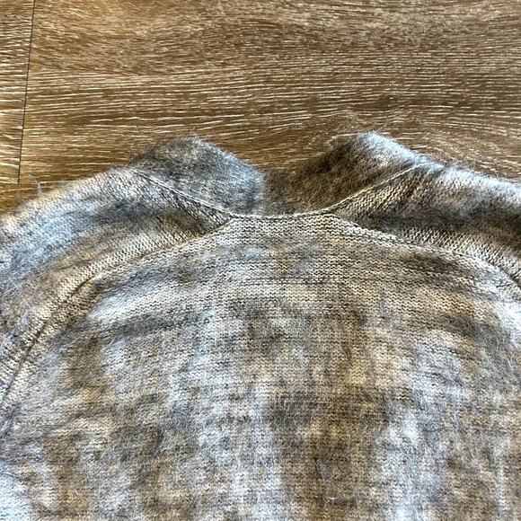 EUC Vintage Sonia Rykiel Gray Mohair Wool Cardigan Sweater Pink Trim Buttons Sml - Picture 8 of 13